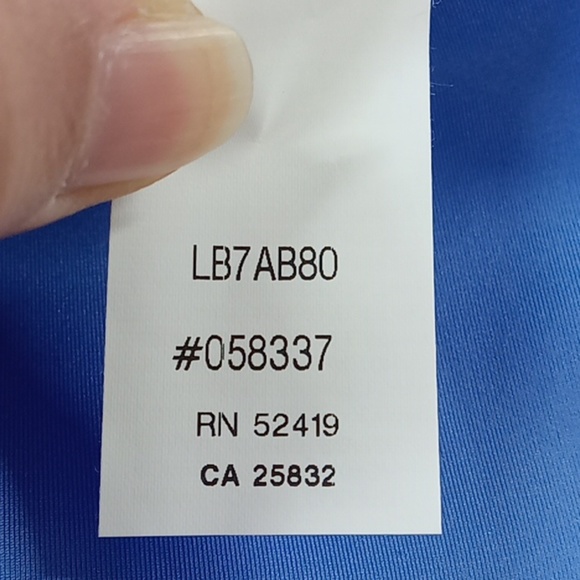 NEW LA BLANCA Bikini Top Swimwear Bandeau 8  Vacation Floral Tropical Triangle - Picture 7 of 8